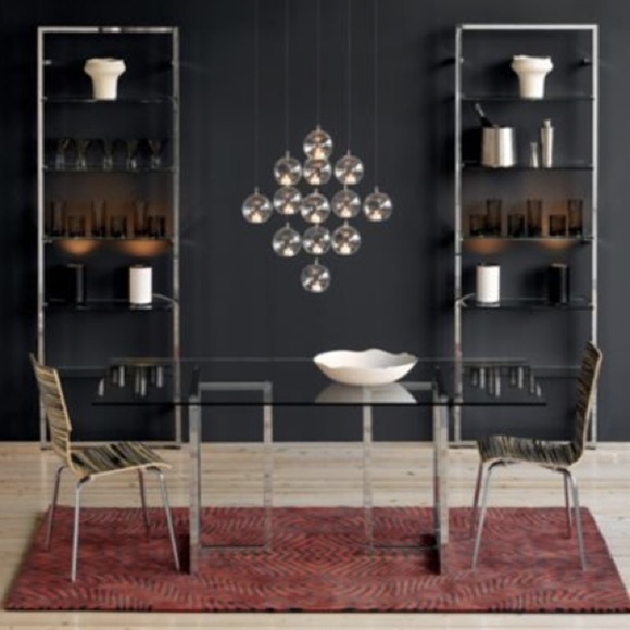 Pair CB2 Whirly Votive Holder Hanging Glass orb - Picture 8 of 10